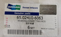 DOOSAN 65024106063 Вкладыши шатунные 0,25мм (к-т) 