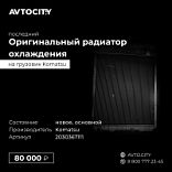 Радиатор охлаждения основной Komatsu  2030367111