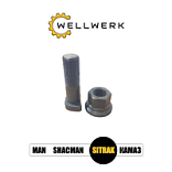 SITRAK 810W455010174 Болт крепления колеса с гайкой передний M22x1,5x85